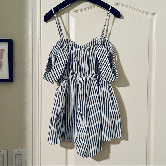 LF SEEK The Label Striped Romper, Size M - Picture 4 of 6